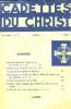 Cadettes du Christ N°3 - 13e année : Dans la joie du sacrifice - Vocation à la Virginité .... SOULIE & COLLECTIF