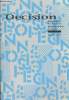 Decision. Zeitschrift für deutsche & französische Literatur N°25. COLLECTIF