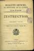 Bulletin Officiel du Ministère de la Guerre. Edition méthodique. Instruction. 3ème volume.. MINISTERE DE LA GUERRE