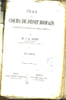 Plan du Cours de Droit Romain, profess&eacute; &agrave; la Facult&eacute; de Droit de Rennes. TOME 1er. BODIN C.-E.