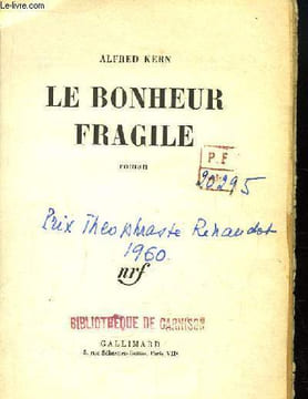 Le Bonheur Fragile. Roman. KERN Alfred