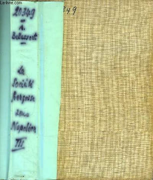 La société française sous Napoléon III. BELLESSORT André