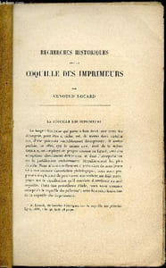 Recherches historiques sur la coquilles des imprimeurs