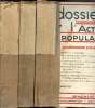 Dossiers de l'Action populaire - De janvier à Octobre 1936 16 numéros. - Du numéro 355 au numéro 365 - 3 Volumes. Collectif