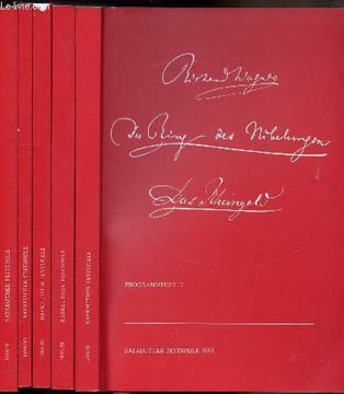 Bayreuther Festspiele - Programmheft - 1988 - 5 Volumen (II-III-IV-V-VI). Bayreuther Festspiele - Richard Wagner