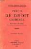 "Précis de droit criminel, septième édition (Collection : ""Petits précis Dalloz"")". Cuche Paul