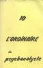 L'ordinaire du psychanalyste mai 1977 N° 10, publication trimestrielle. Anonyme