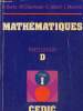 Mathématiques terminale D, Tome I. Collectif