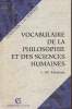Vocabulaire de la philisophie et des sciences humaines. Morfaux M.M.