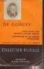 Confessions d'un mangeur d'opium anglais (confession of an english opium eater), collection bilingue. De Quincey Th.