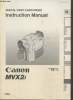 Digital video camcorder -Instruction Manual-Canon MVX2i- Manuel en anglais. Canon