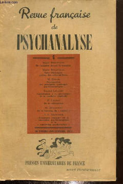Revue française de Psychanalyse N°4- 1948 :Marie Bonaparte, Saint Christophe, patron des automobilistes- M.Ziwar, psychanalyse des principaux ...