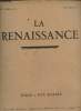 La renaissance, année XV N° 10, juillet octobre 1932 - James Ensor à Paris- Un peintre d'Amérique : Peter Blume.. Lapauze Henri, Lenorne A.
