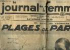 Le journal des femmes 5eme année n°246, vendredi 23 juillet 1937 : Et voici les vacances ! ..Plages de Paris. Machard Raymonde