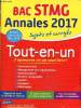 Bac STMG, annales 2017, sujets et corrigés. Collectif