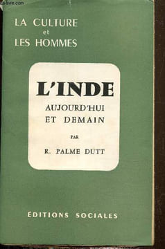 L'Inde aujourd'hui et demain. Palme Dutt R.