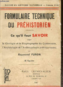 Formulaire technique du préhistorien