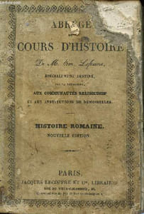 Abrégé de cours d'histoire ,spécialement destiné aux communautés religieuses et aux institutions de demoiselles