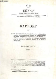 Sénat N° 45. première session ordinaire de 1985-1986. Sénat N° 45 première session ordinaire de 1985-1986. Rapport fait au nom de la commission de contrôle sur les conditions dans lesquelles sont commandées et élaborées les études techniques qui fondent l