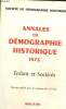 Annales de démographie historique 1973: enfants et sociétés. Collectif