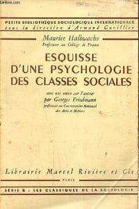Esquisse d'une psychologie des classes sociales