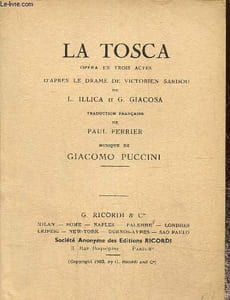 La tosca, pièce en 3 actes