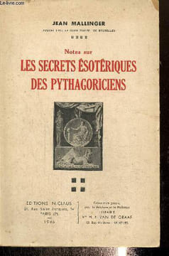 Notes sur les secrets ésotériques des pythagoriciens. Mallinger Jean