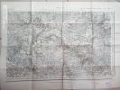 Carte d'Etat-Major de Brive S.E. - Carroyage kilométrique, projection Lambert III, zone sud. Thuillier, Blanchard, Soudan, Beaupré fils