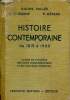 Histoire contemporaine de 1815 à 1939 - Classe de troisième, des cours complémentaires et des collèges modernes (Cours Vallée). Personne E., Ménard P.