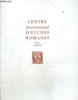 Centre international d'&eacute;tudes romaines, n&deg;1 (1973) :. Guillot Marcel & Collectif