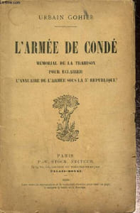 L'Armée de Condé - Mémorial de la trahison pour éclairer l'annuaire de l'armée sous la IIIe République