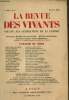 La Revue des Vivants, organe des générations de la guerre - 1ère année, n°1 (février 1927) : Locarno, suite ou fin ? (Henry de Jouvenel) / Sur la ...