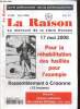 La Raison, le mensuel de la Libre Pensée, n°530 (avril 2008) : L'archevêque de Canterbury et l'éclatement de la Grande-Bretagne (Catherine Le Fur) / ...