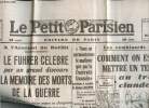 Fac-similé : Le Petit Parisien, 66e année, n°23.383 (lundi 17 mars 1941) : Le Fürher célèbre par un grand discours la mémoire des morts à la guerre / ...