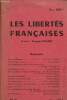 Les Libertés Françaises, n°21 (juin 1957) : De l'esclavage à la faim (A.L. Crozet) / Le Directoire et nous (André Joussain) / Le drame Nord-Africain ...