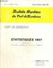 Bulletin Maritime du Port de Bordeaux - Numéro spécial (mars 1968) : Statistiques 1967 établies par la Fédération Maritime du Port de Bordeaux. ...