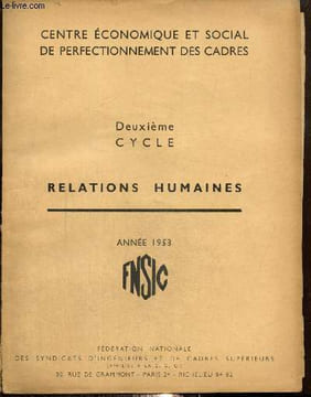 Deuxième cycle - Relations humaines. Centre éco. et social de perfectionnem. des cadres