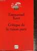"Critique de la raison pure (Collection ""Quadrige, Grands Textes"")". Kant Emmanuel