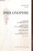 Philosophie, n°102 (été 2009) : Levinas et l'autre solitude (Christophe Perrin) / L'individualité biologique et la mort (Philippe Huneman) / ...