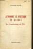Autonomie et politique en Alsace - La Constitution de 1911. Mayeur Jean-Marie