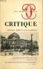 "Critique, n°339-340 (août-septembre 1975) - Vienne, début d'un siècle - Les derniers jours de l'humanité (Jacques Bouveresse) / Freud et Vienne en ...