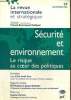 La revue internationale et stratégique, n°39 (automne 2000) - Sécurité et environnement, le risque au coeur des politiques - L'Allemagne, dix ans ...
