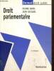 "Droit parlementaire (Collection ""Domat - Droit public"")". Avril Pierre, Gicquel Jean