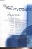 Les Cahiers Philosophiques de Strasbourg, n°31 (premier semestre 2012) - La personne - Visage, personne et société (Gérard Bensussan) / Il n'y a plus ...