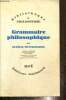 "Grammaire philosophique (Collection ""Bibliothèque de Philosophie"")". Wittgenstein Ludwig