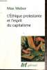 "L'Ethique protestante et l'esprit du capitalisme (Collection ""Tel"", n°330)". Weber Max