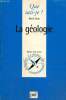 "La géologie (Collection ""Que sais-je ?"", n°525)". Dars René