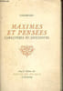 Maximes et pens&eacute;es - Caract&egrave;res et anecdotes. Chamfort