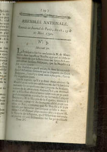 Extrait du Journal de Paris, des 18, 19 & 20 Mars 1790 - N°3 - Lettre de Belgique pour le Roi - Projet de la Municipalité de Paris sur la vente de biens ecclésiastique et domaniaux, et les billets de circulation