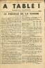 A Table ! Supplément alimentaire, n°XXXIII (21 novembre 1955). Collectif
